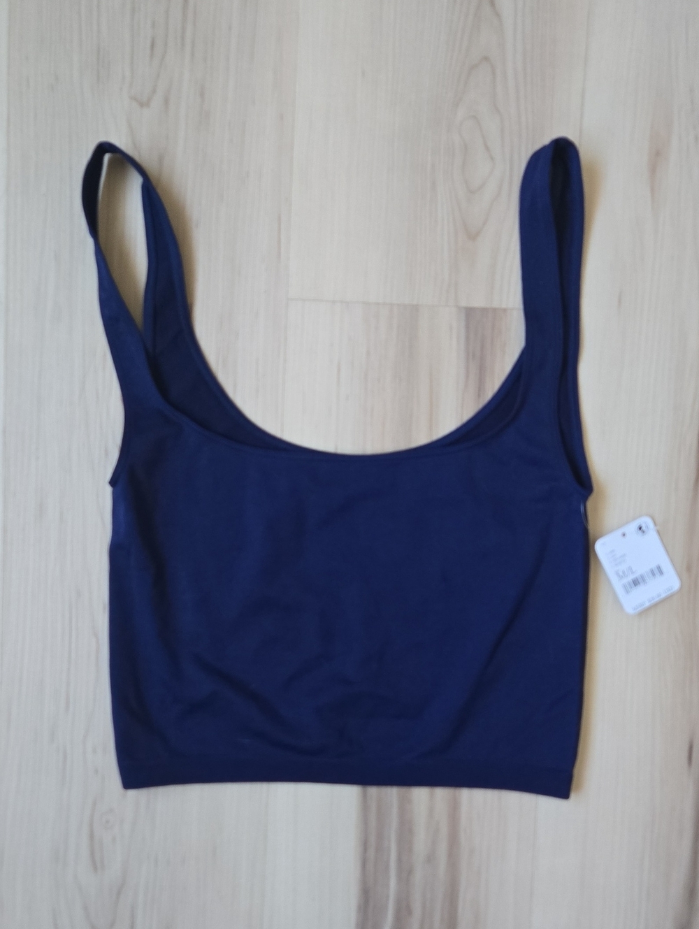 NWT Free People Intimately Scoop Neck Crop Top, Navy, Size M/L